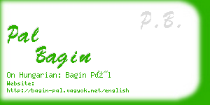 pal bagin business card